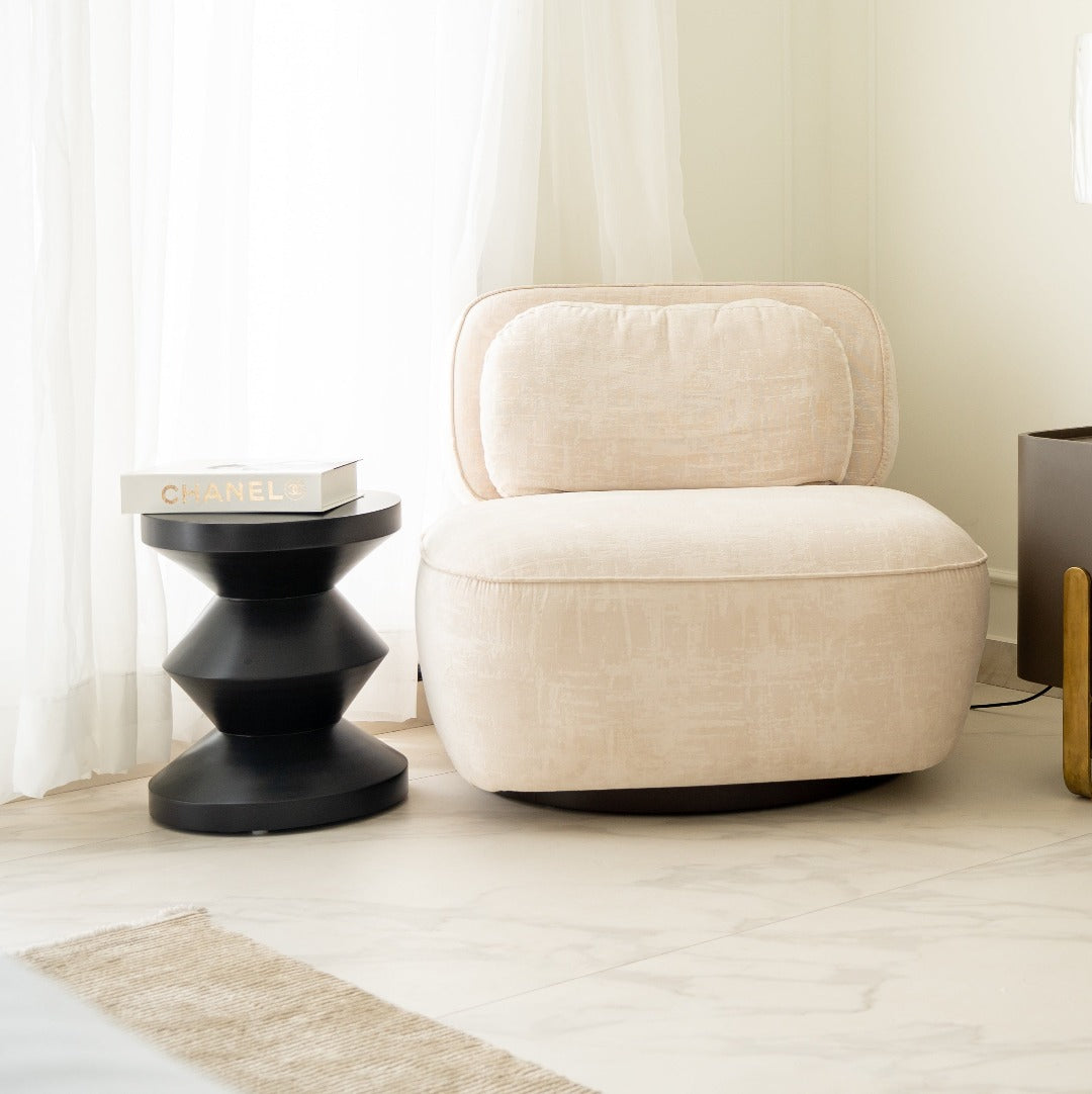 The Damaru table, crafted from fiberglass and available in multiple colors, offers a versatile and vibrant addition to any space. Its sleek design and durable construction make it both stylish and practical, providing a modern accent piece that complements various decor styles.