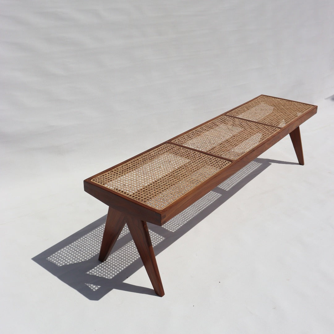 Introducing our Pierre Bench, crafted with Indian Rosewood for a nostalgic touch. Elevate your space with its timeless elegance and sturdy construction.