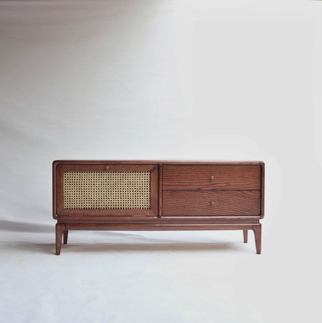 Embrace Mid-Century modern nostalgia with our Radio Cane console, adding a touch of vintage charm to any space