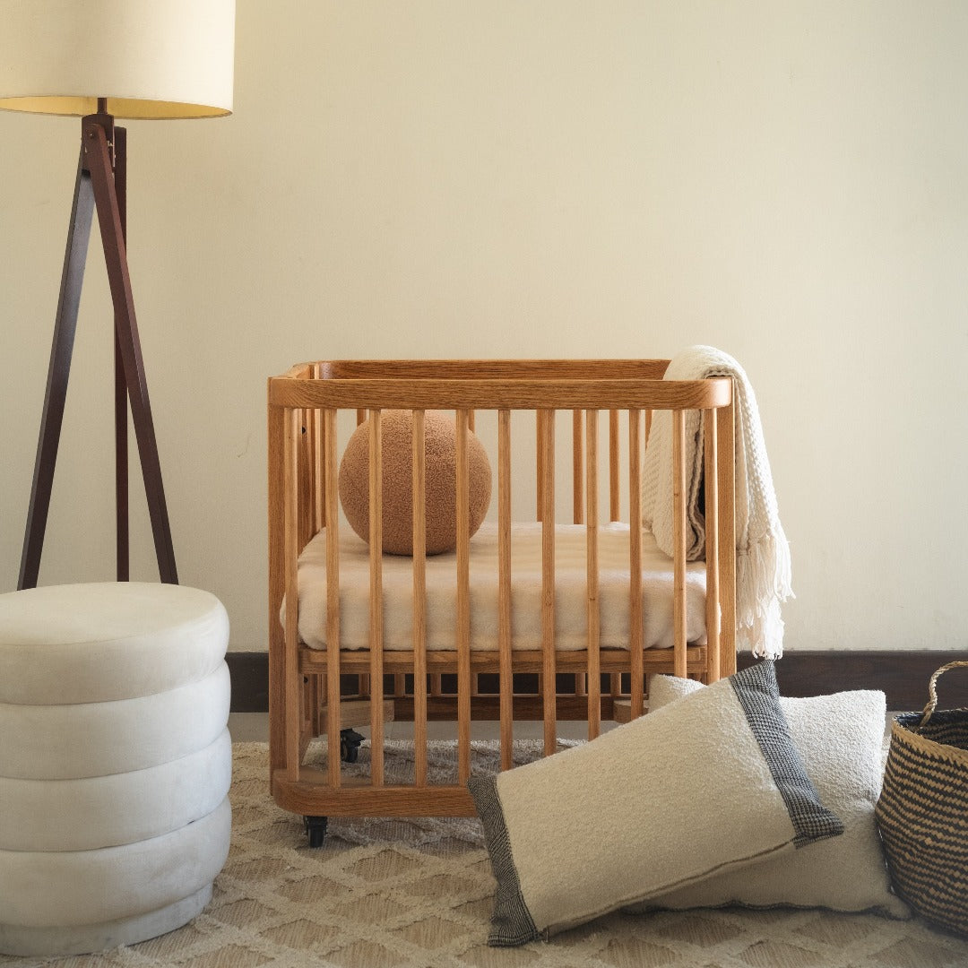 Convertible crib seamlessly adjusts size to grow with your child - from infancy to toddlerhood