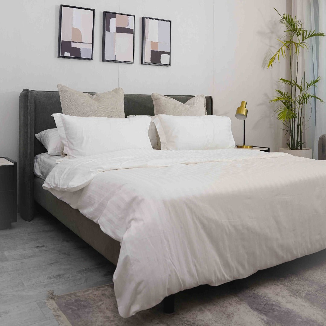 Sophisticated Linear Edge Bed seamlessly blends modern design with effortless style, elevating your bedroom with its sleek and linear aesthetic.