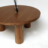 ROUND PILLAR COFFEE TABLE