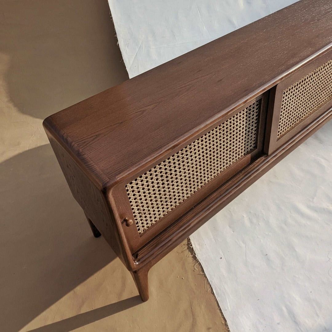 Embrace Mid-Century modern nostalgia with our Radio Cane console, adding a touch of vintage charm to any space