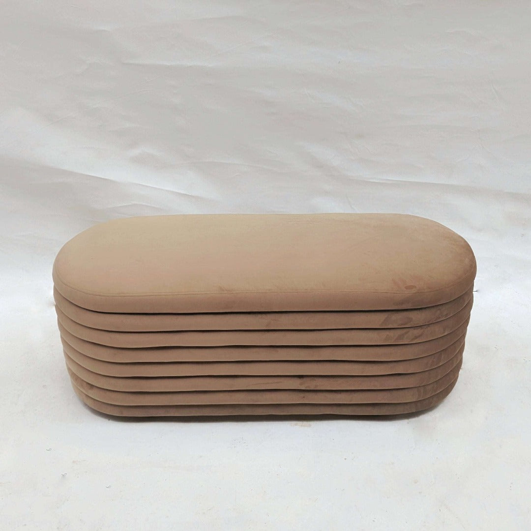 Swirl Ottoman: Add a touch of whimsy and comfort to your space with this stylish and versatile piece.