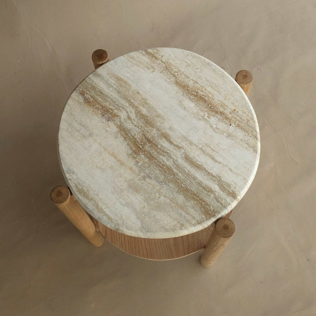 STONE TOP SIDE TABLE - Keel