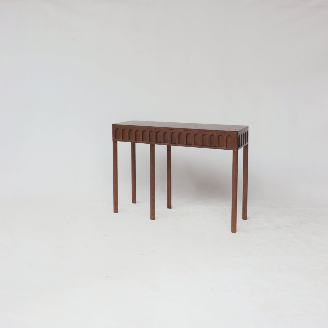 statement red oak console by keel